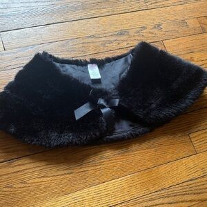Gymboree Black Faux Fur Shawl
